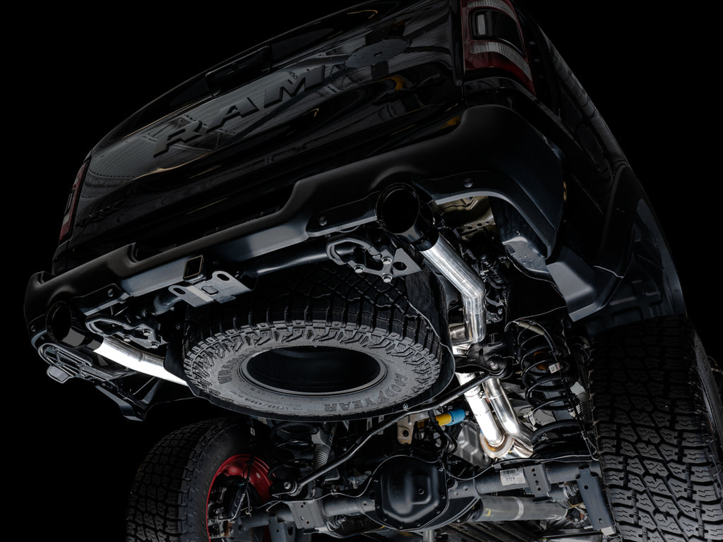 AWE 0FG Catback Exhaust for RAM TRX - 5" Diamond Black Tips