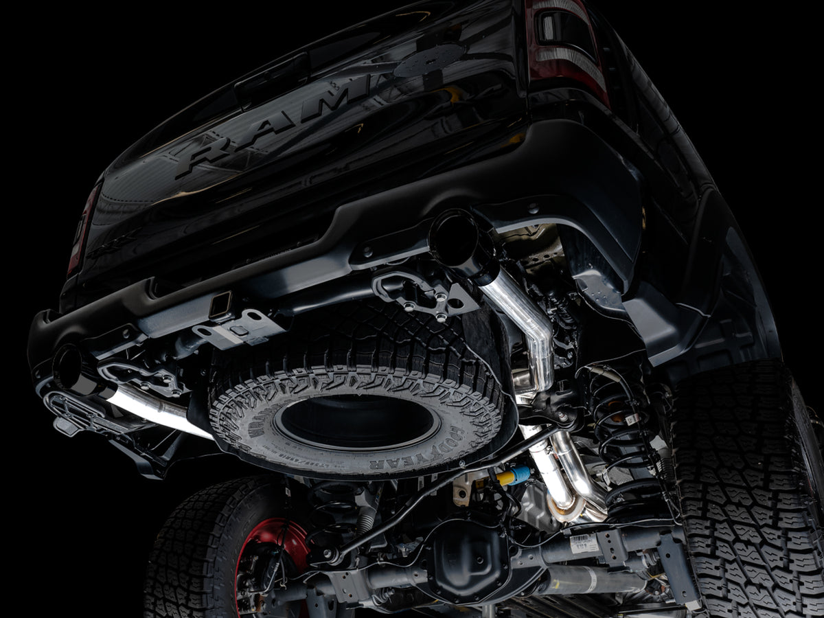 AWE 0FG Catback Exhaust for RAM TRX - 5" Diamond Black Tips