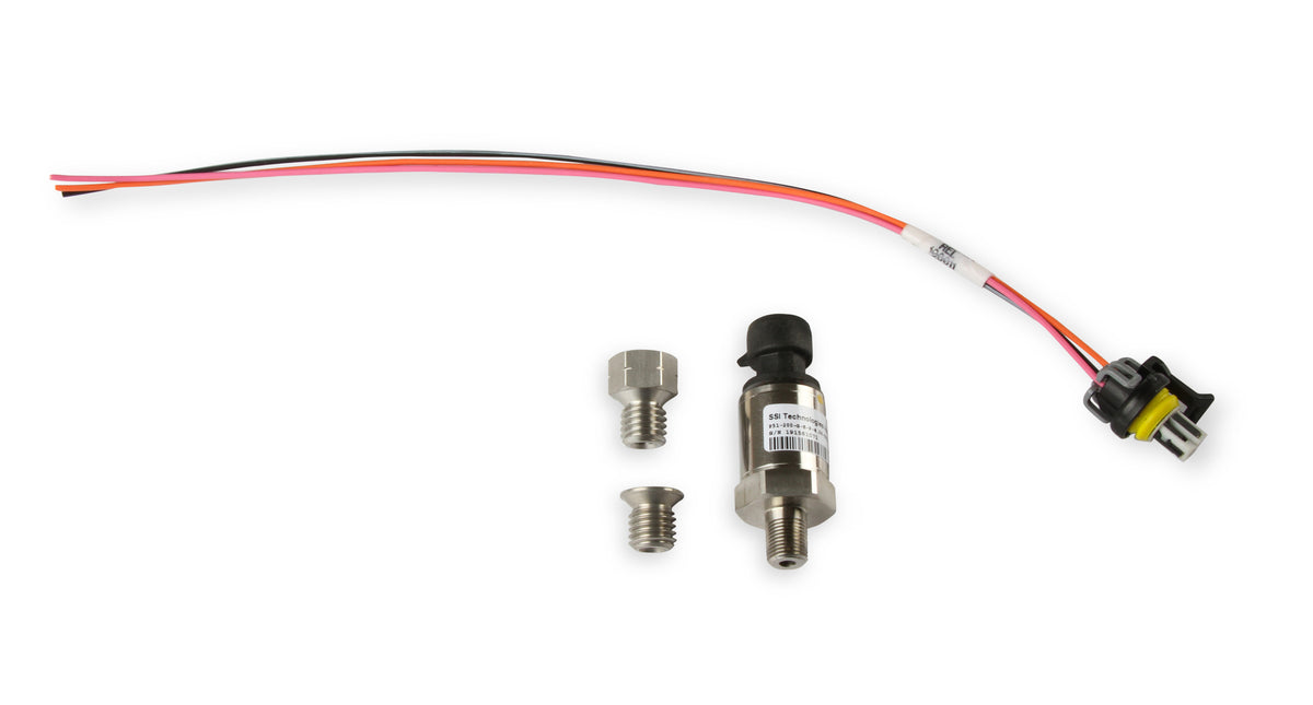 Fits GM LT Gen-V Engines (2014 & up), Includes 200 PSI Oil Pressure Sensor 554-103 for use with Holley EFI systems (i.e. Avenger, Terminator X, HP, or Dominator), Adapter & Plug.