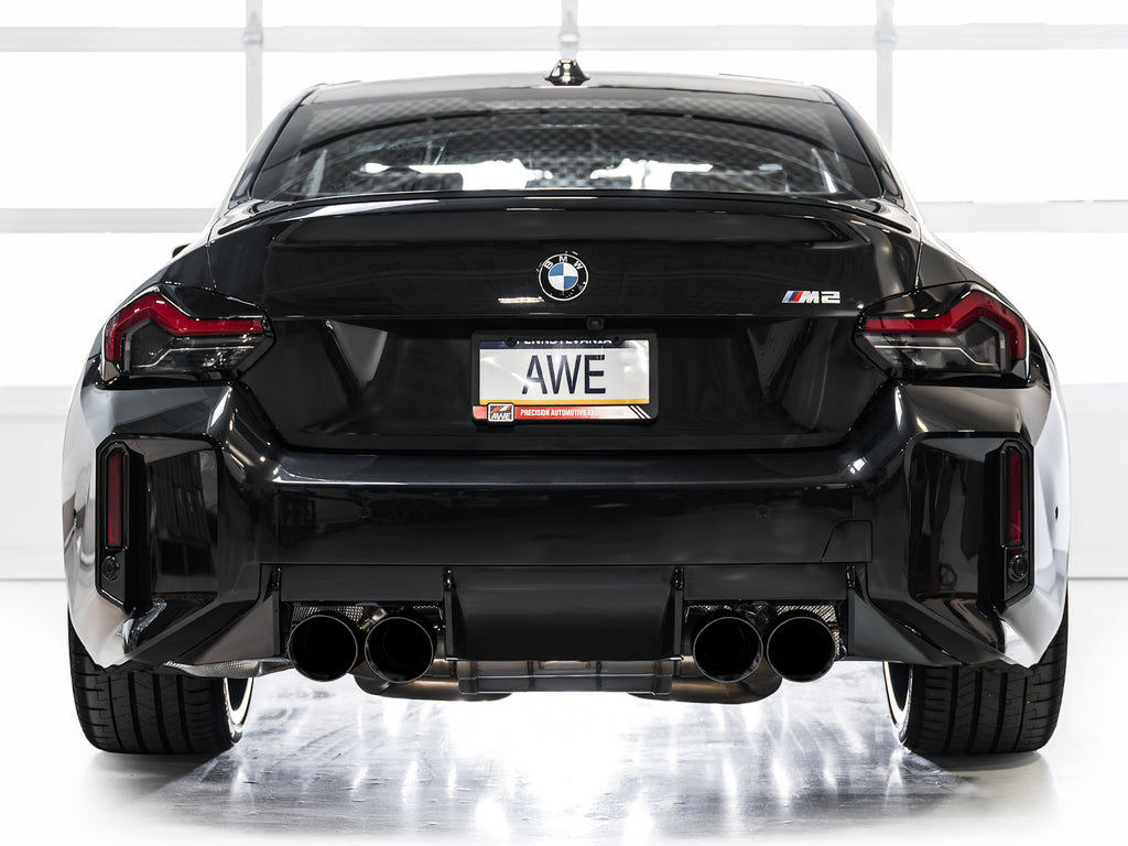 AWE Track Edition Exhaust for BMW G87 M2 - 4.5" Diamond Black Tips