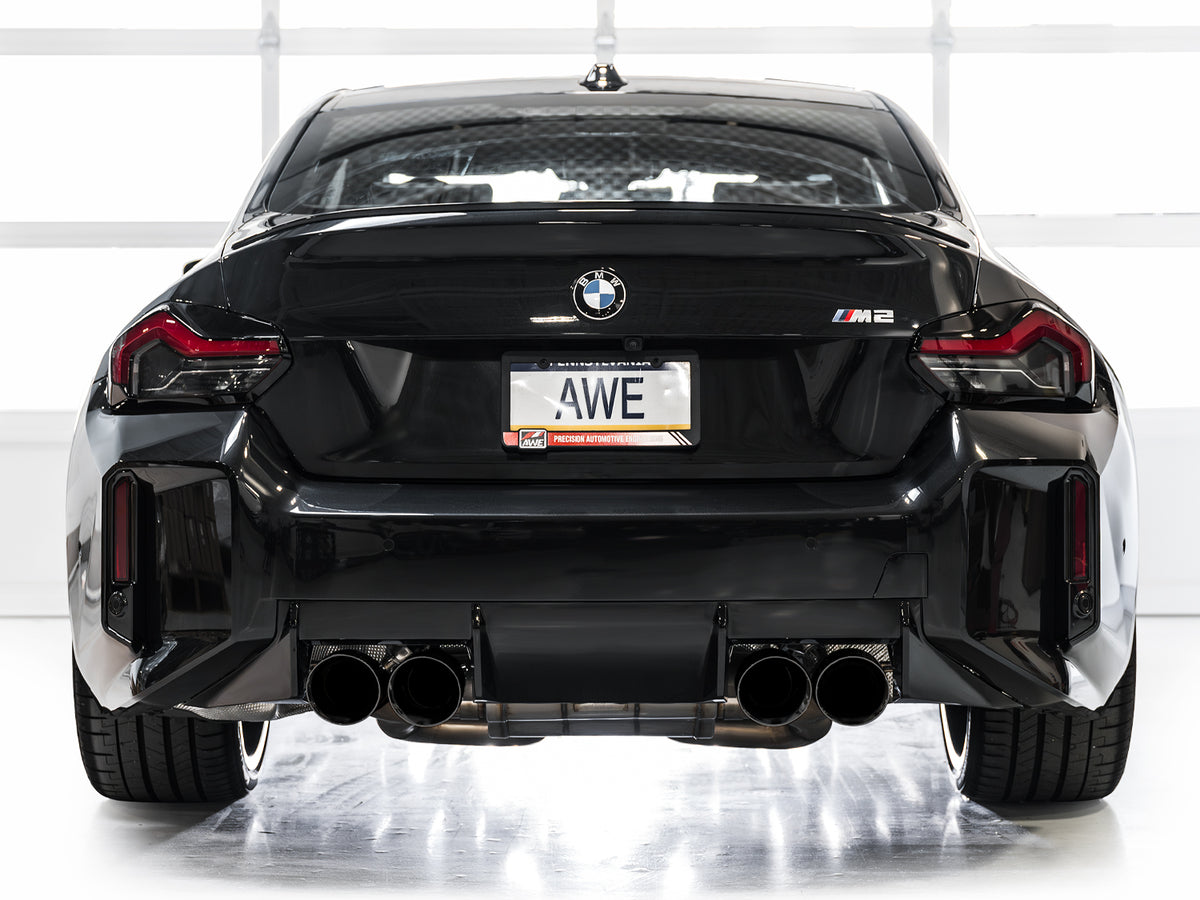 AWE Track Edition Exhaust for BMW G87 M2 - 4.5" Diamond Black Tips