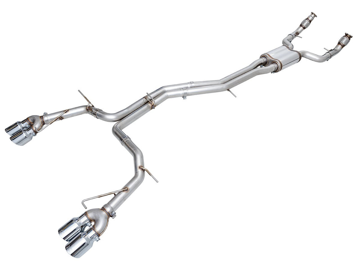 AWE Track Edition Exhaust for Audi C8 S6/S7 - 4.5" Chrome Silver Tips