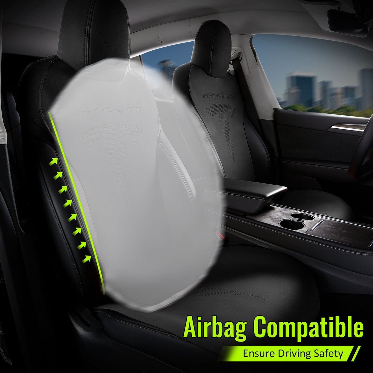 2020-2024 Tesla Model Y Seat Covers Cushions V2 Suede Leather