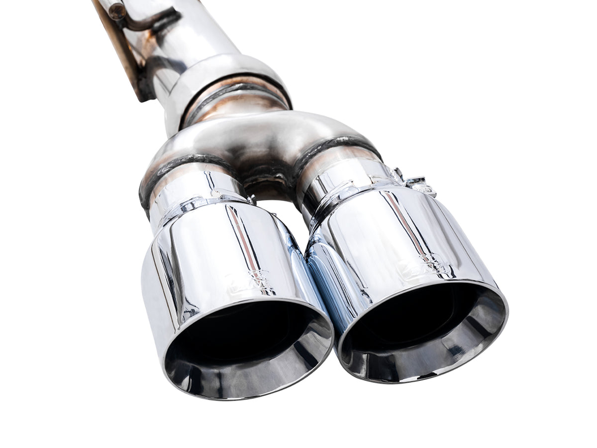 AWE 0FG Catback Exhaust for 4th Gen Silverado/Sierra 1500 6.2L (with bumper cutouts) - 4" Chrome Silver Tips
