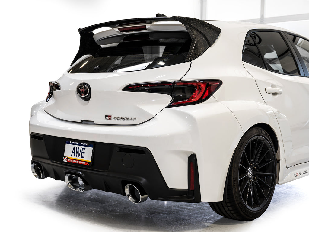 AWE Touring Edition Exhaust for GR Corolla - Chrome Silver Tips