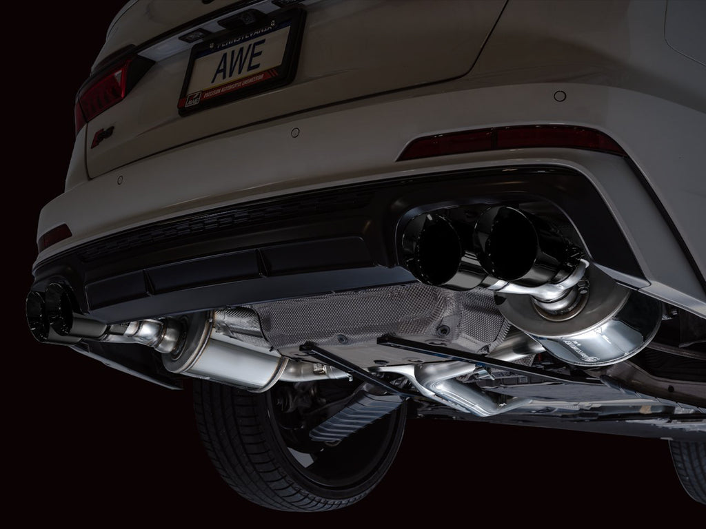 AWE Touring Edition Exhaust for Audi C8 S6/S7 - 4.5" Diamond Black Tips