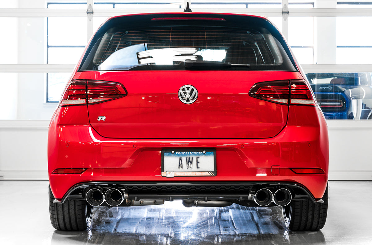 AWE SwitchPath™ Exhaust for MK7.5 Golf R - Chrome Silver Tips, 102mm