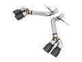 AWE Track Edition Axleback Exhaust for Gen6 Camaro SS/ZL1/LT1, Quad Outlet - 4.5" Diamond Black Tips