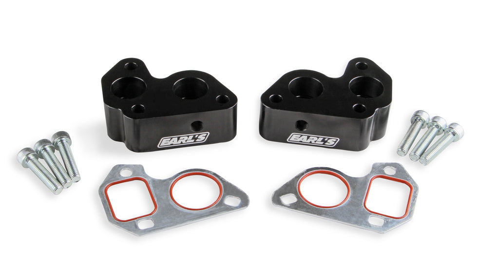 Fits GM LS Engines - Includes (2) -12 AN O-Ring ports on Each side of the block.  1/8" NPT port for use with Steam Tube Plumbing.  Billet Aluminum w/ Black Anodized Finish