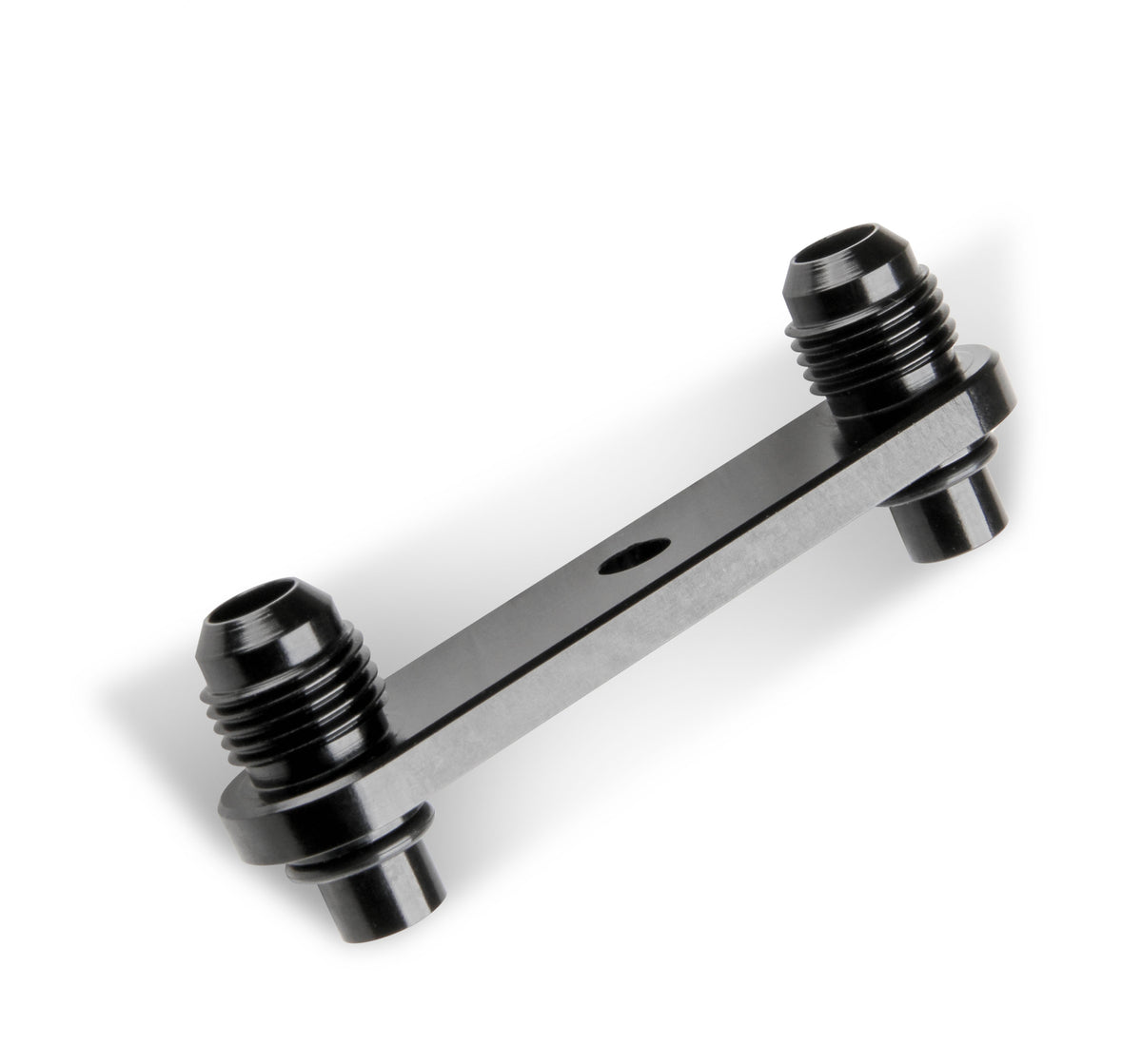 Fits GM (General Motors) 6L80E, and 6L90E Transmissions, -6 AN Male Flares, Black Anodized Finish, Fits Transmissions w/ OE (original equipment) Thermostat (Bolts onto the OE Thermostat).