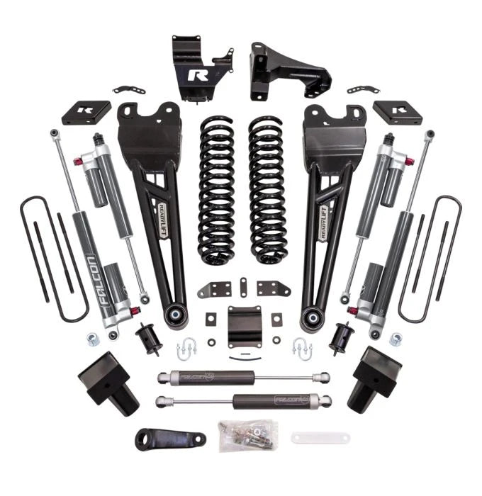 6" COIL SPRING SUSPENSION SYSTEM WITH FALCON MAX3.3 SHOCKS AND RADIUS ARMS - 2023-2026 FORD SUPER DUTY F250/F-350 4WD