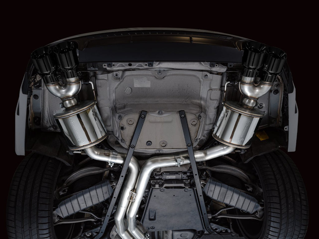 AWE Touring Edition Exhaust for Audi C8 S6/S7 - 4.5" Diamond Black Tips