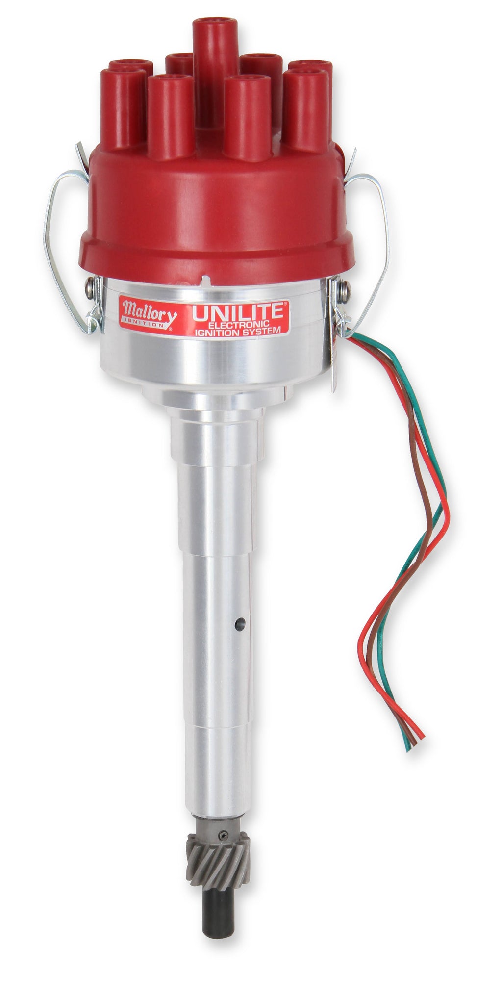 Mallory Unilite Distributor with built-in electronic ignition module.