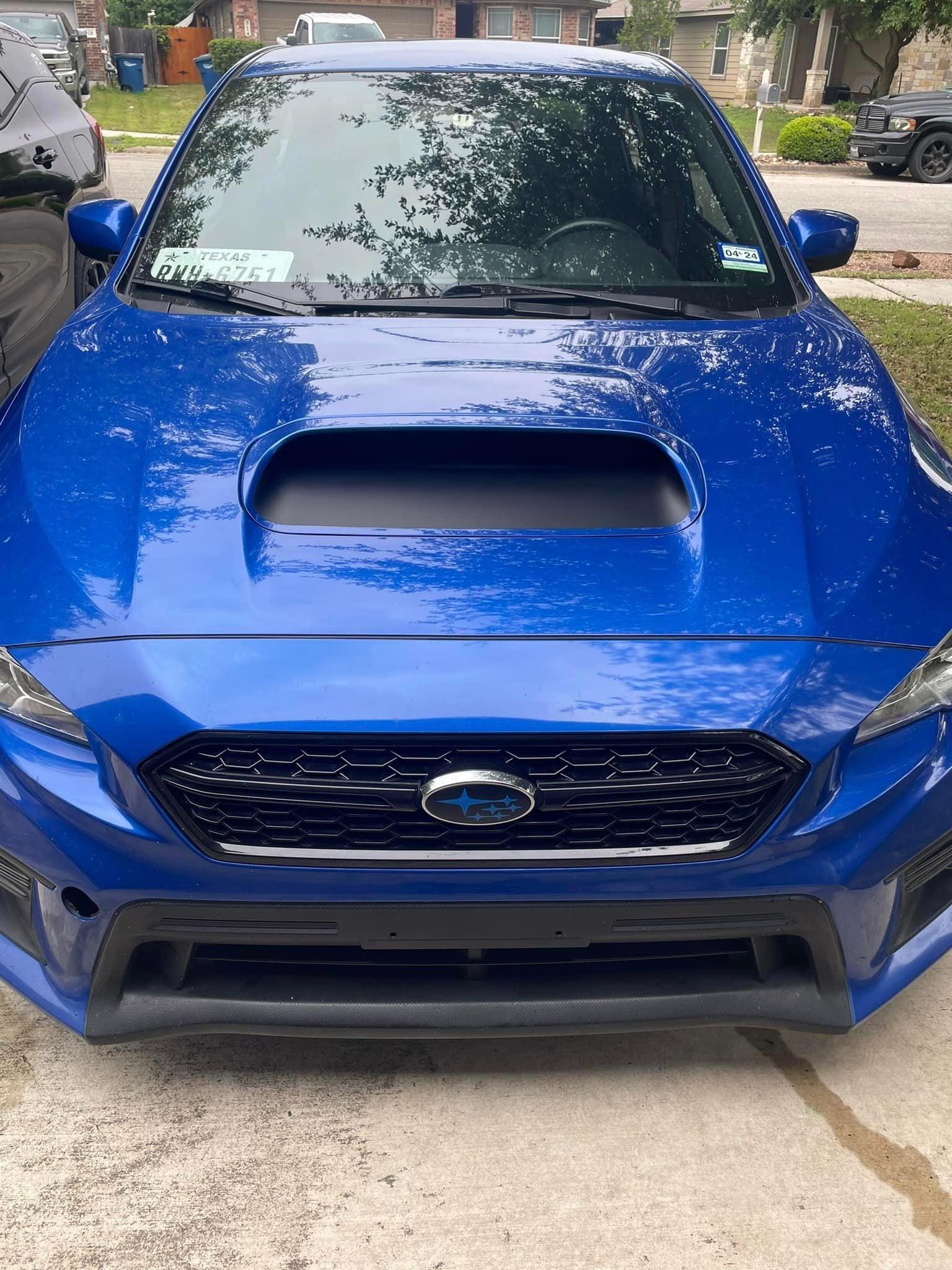 3D Carbon Hood Scoop Overlay - 2015-2021 Subaru WRX / STI