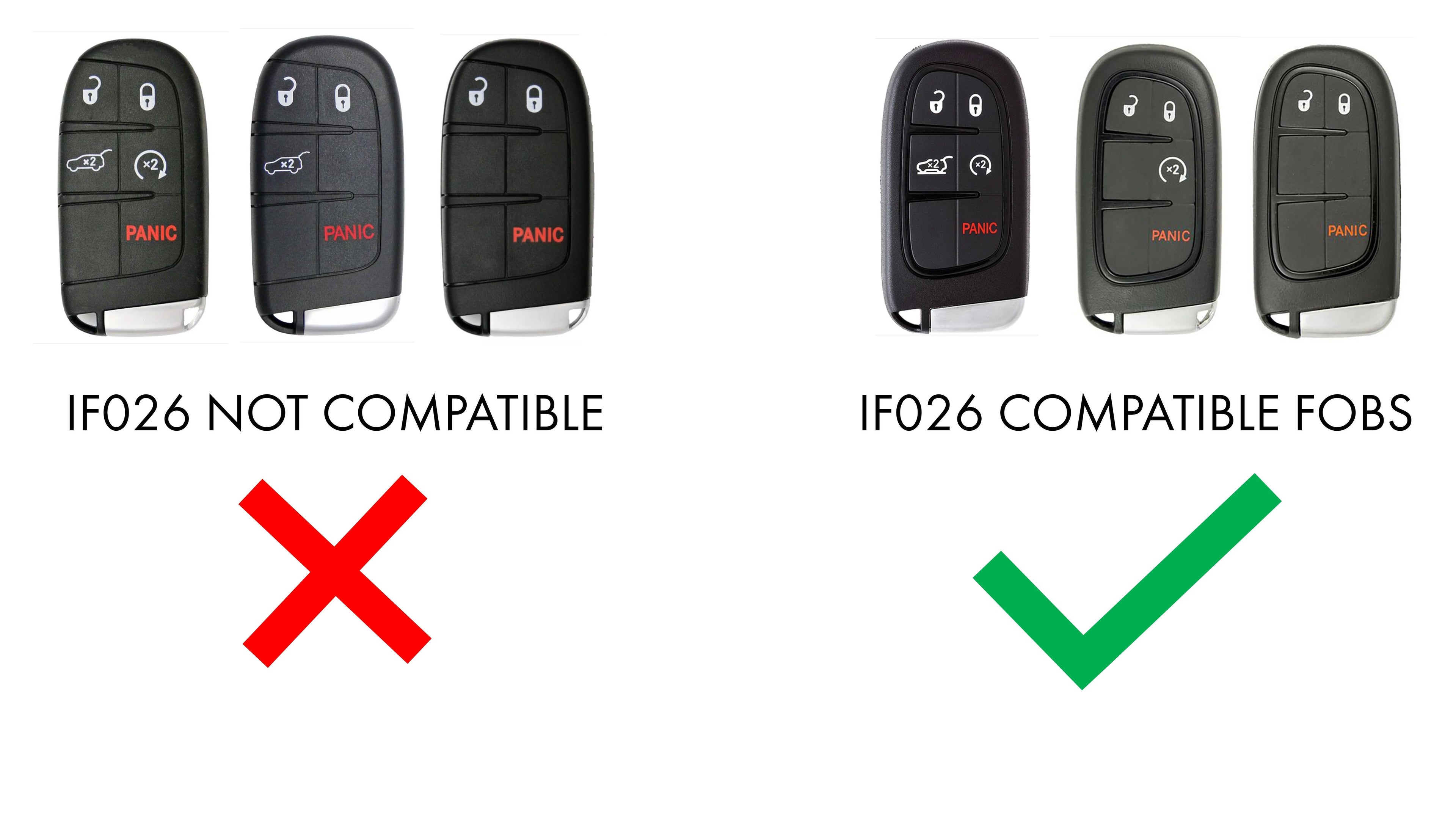 Injection Fob IF026 (Jeep Smart) - BLACK
