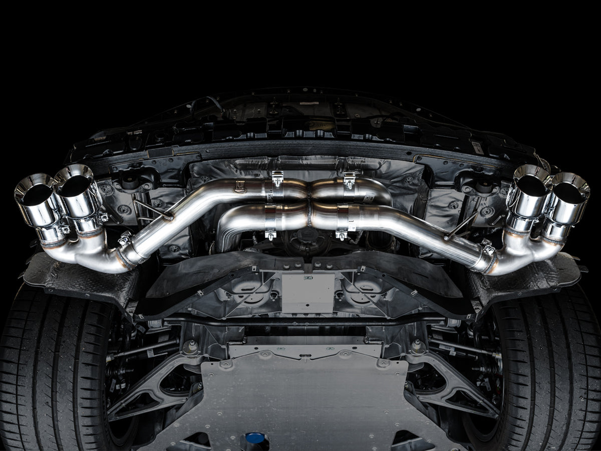 AWE Track Edition Exhaust for C8 Corvette - 4.5" Chrome Silver Tips