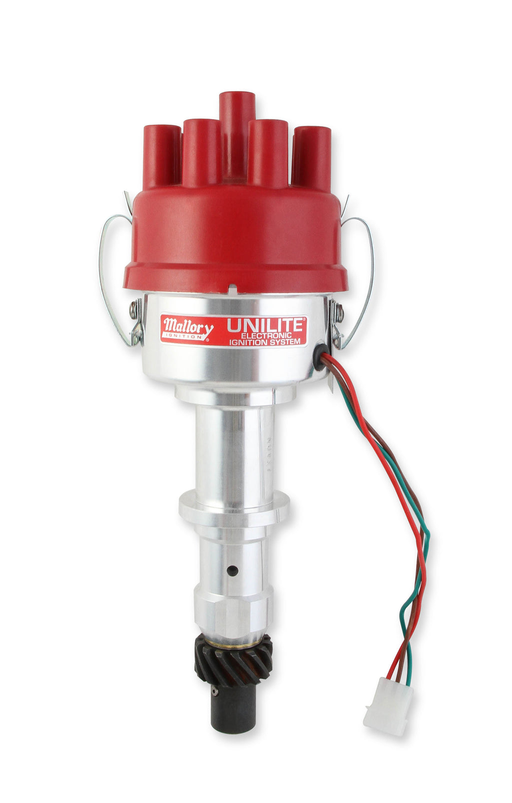 Mallory Unilite Distributor with built-in electronic ignition module.