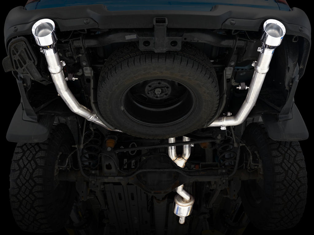 AWE 0FG Dual Rear Exit Catback for 4th Gen RAM 1500 5.7L (with bumper cutouts) - Chrome Silver Tips