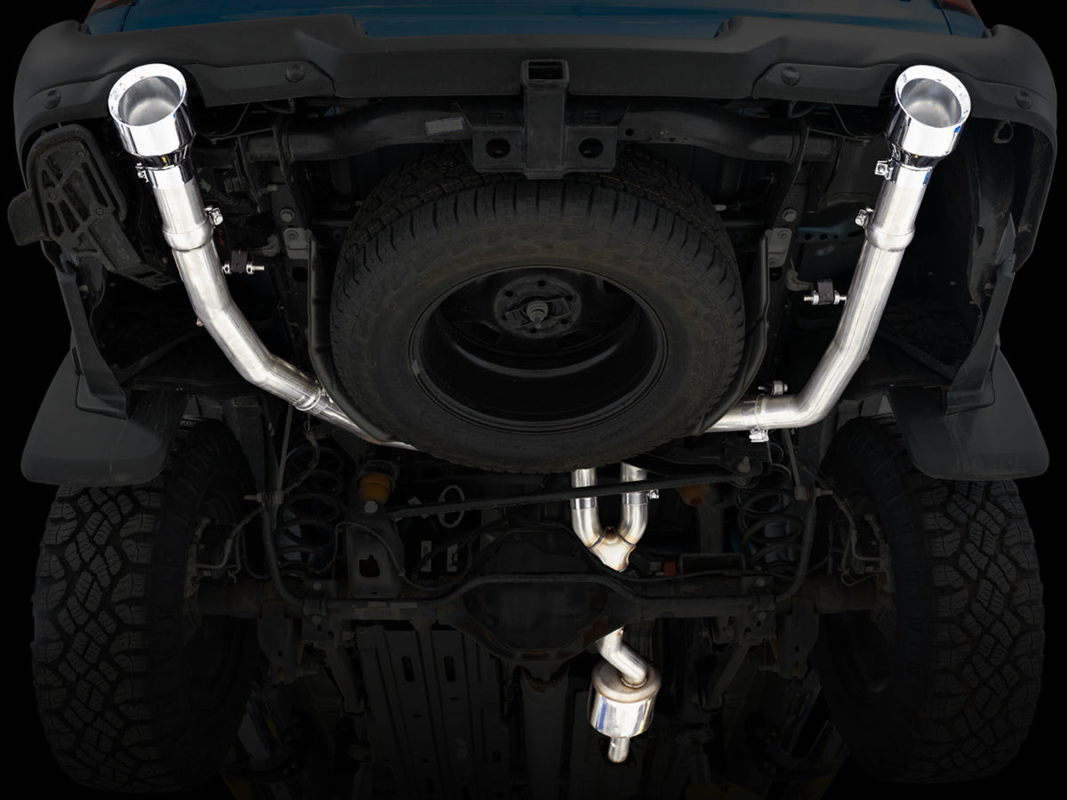 AWE 0FG Dual Rear Exit Catback for 4th Gen RAM 1500 5.7L (with bumper cutouts) - Chrome Silver Tips