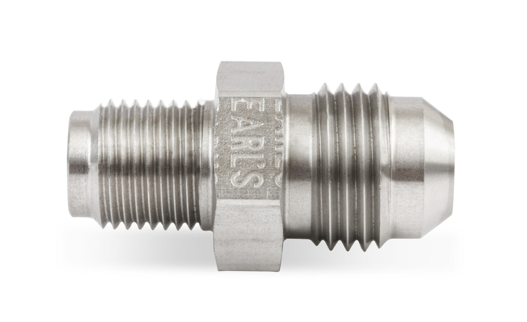 7/16"-24 Inverted Flare Male to -6 AN Male, Stainless Steel