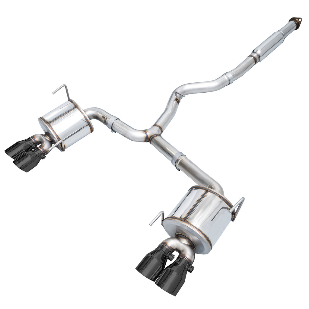 AWE Touring Edition Exhaust for VA STI / GV WRX / GV STI Sedan - 4" Diamond Black Quad Tips