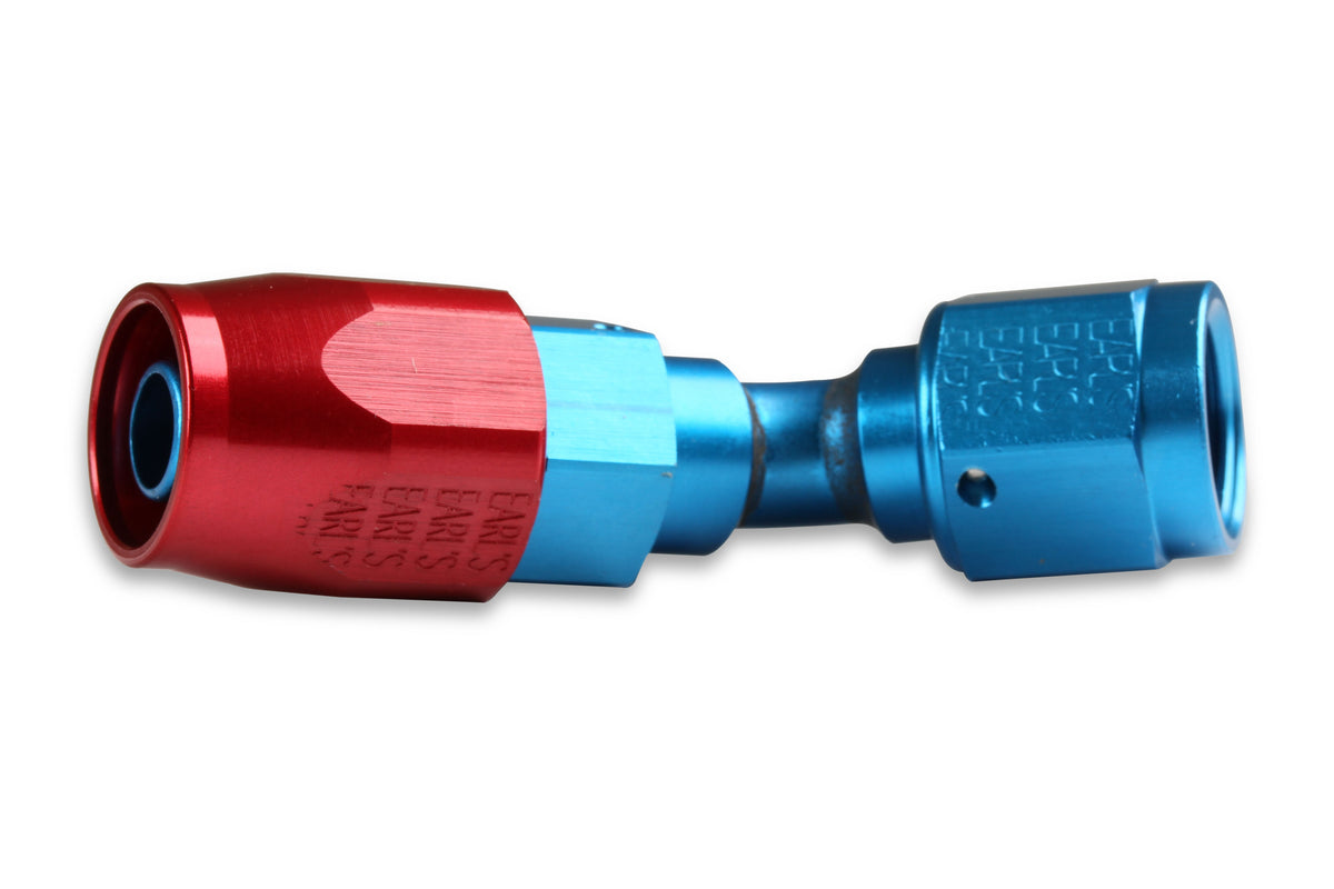 Earls 45 Degree Swivel-Seal® Hose End AN -6 - Red/Blue