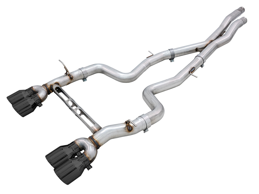 AWE Track Edition Catback Exhaust for BMW F8X M3/M4 - 4" Diamond Black Tips