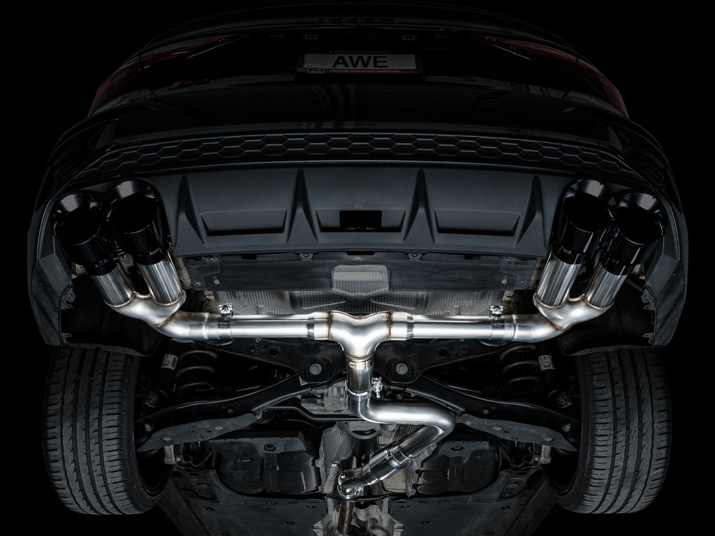 AWE Track Edition Exhaust for Audi 8Y S3 - 4.5" Diamond Black Tips