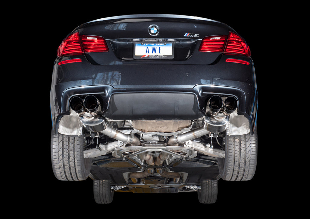 AWE Touring Edition Axleback Exhaust for BMW F10 M5 - 4" Diamond Black Tips