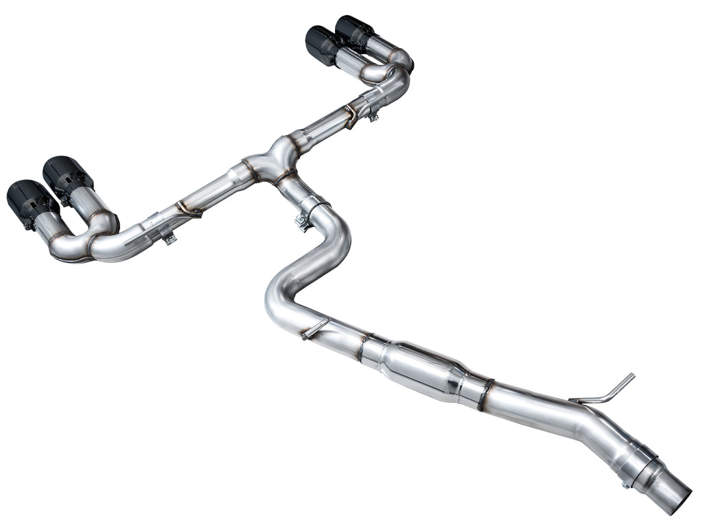 AWE Track Edition Exhaust for Audi 8Y S3 - 4.5" Diamond Black Tips