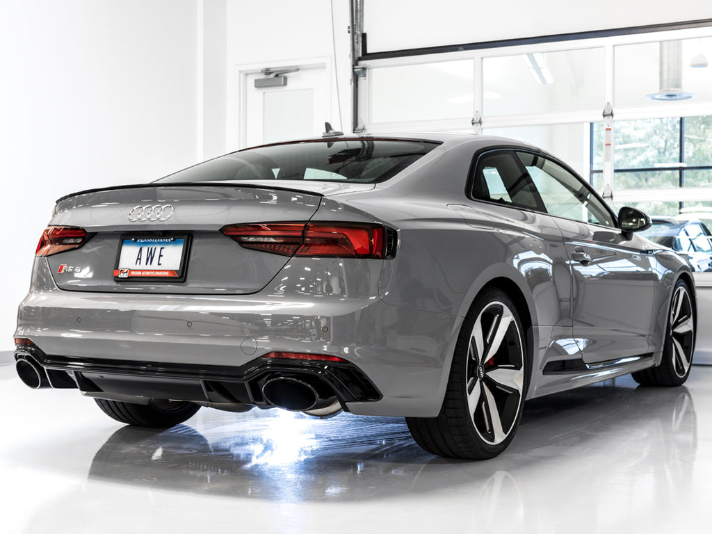 AWE Touring Edition Exhaust for Audi B9 RS 5 Sportback - Diamond Black RS-style Tips