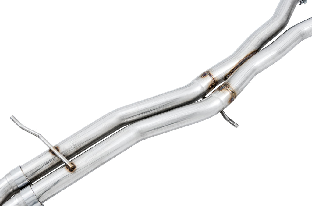 AWE Track Edition Exhaust for Audi B9 S4 - Non-Resonated - 4" Diamond Black Tips