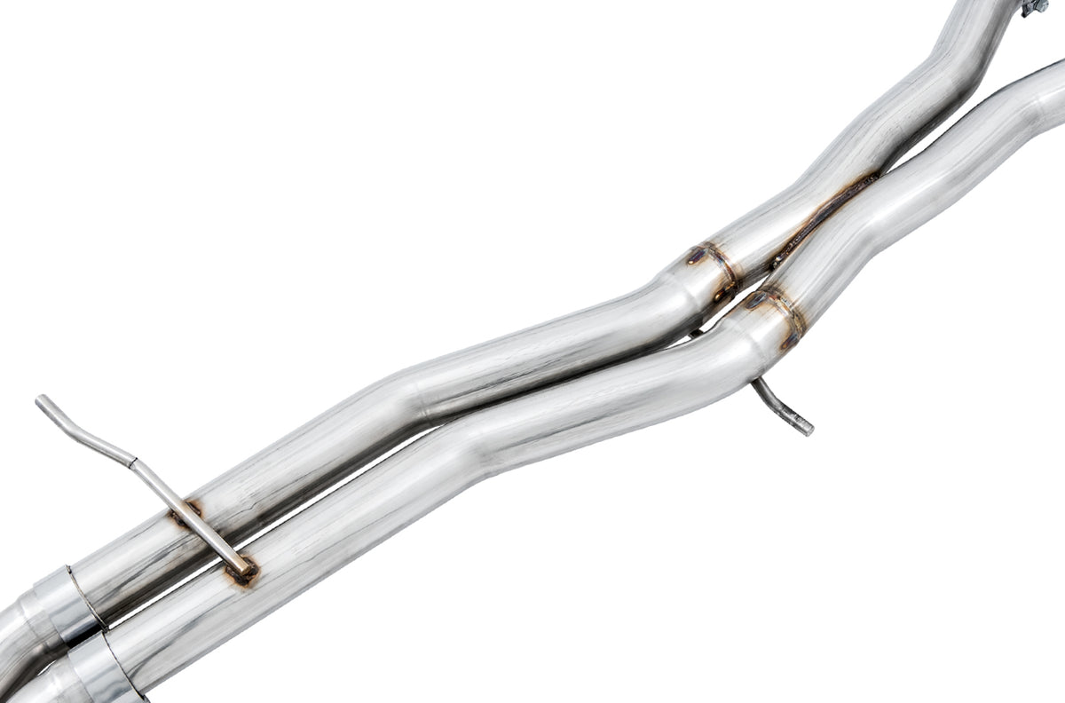 AWE Track Edition Exhaust for Audi B9 S4 - Non-Resonated - 4" Diamond Black Tips