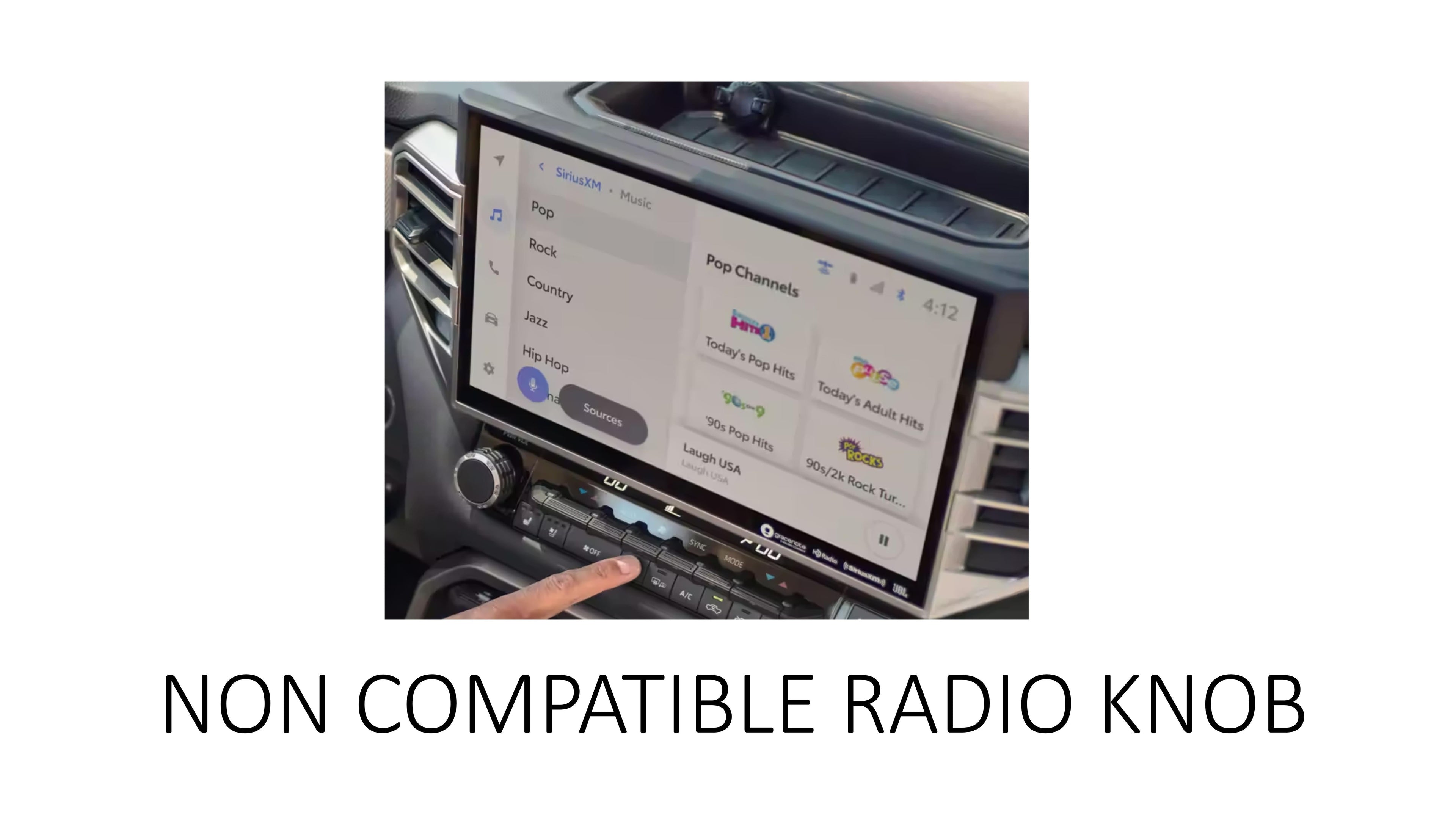 Radio Knob (2022+ Tundra 8" Screen) - RED