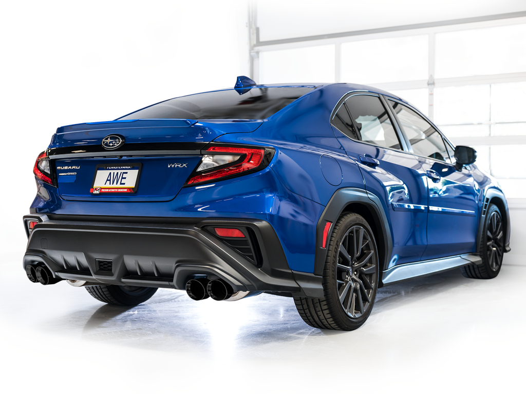 AWE Touring Edition Catback Exhaust for VB Subaru WRX - 4" Diamond Black Tips