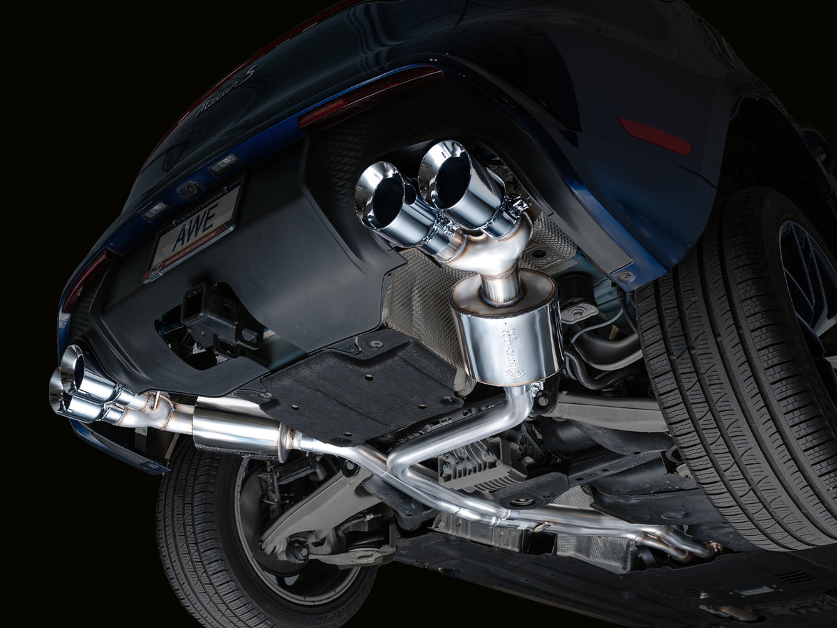 AWE Touring Edition Catback Exhaust for '22+ Porsche Macan 2.9TT - Chrome Silver Tips