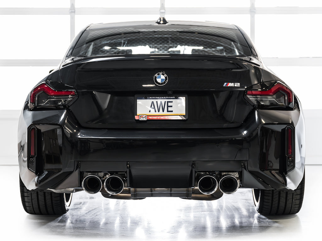 AWE Track Edition Exhaust for BMW G87 M2 - 4.5" Chrome Silver Tips