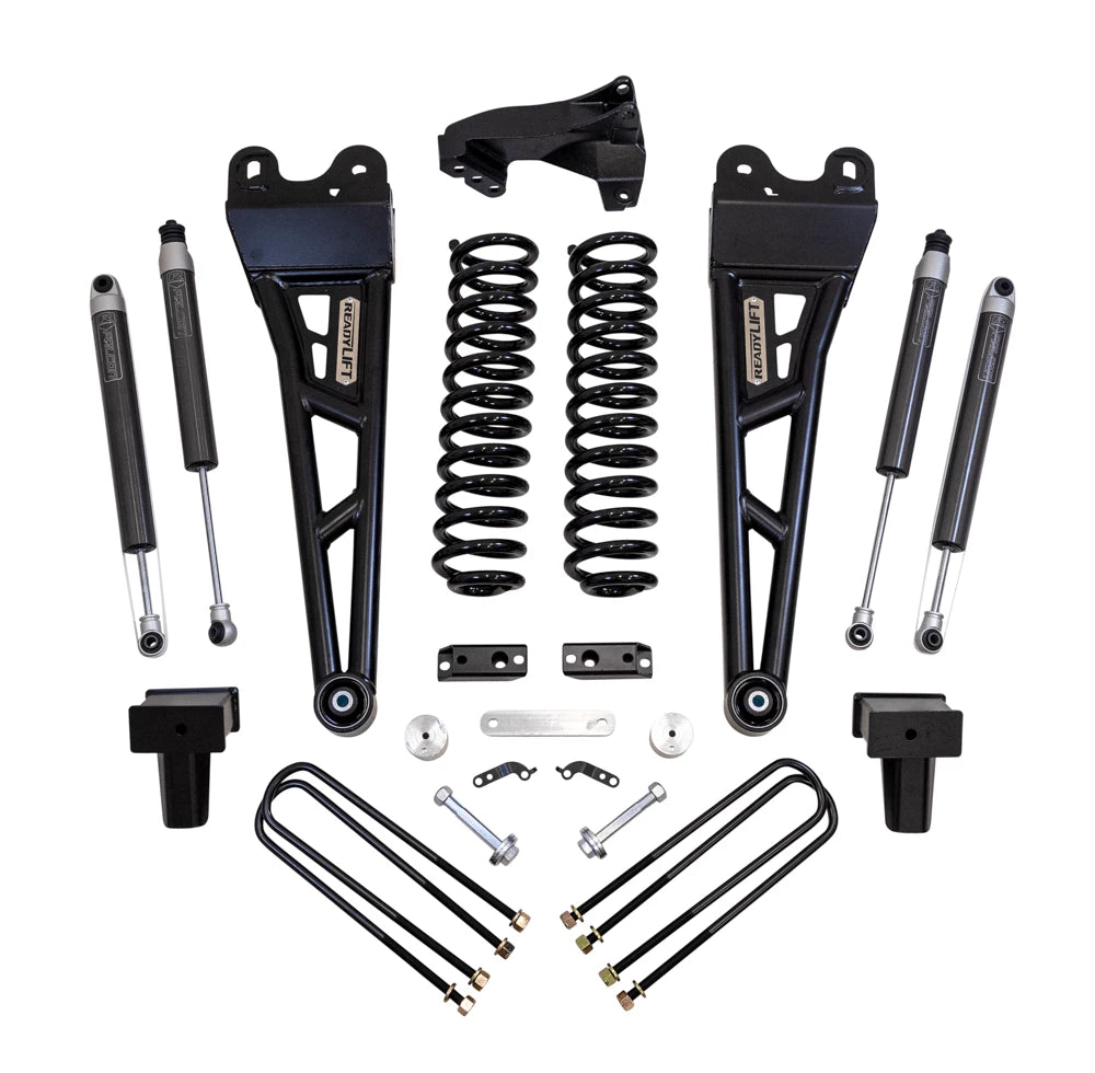 4" Coil Spring Lift Kit With Falcon Shocks And Radius Arms - Ford Super Duty Diesel 4WD 2017-2022 F-350 And F-250