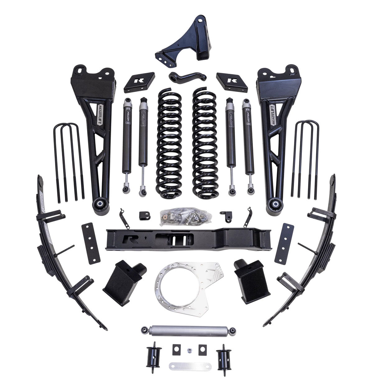 8.5" Lift Kit W/ Falcon Shocks And Radius Arms - Ford Super Duty Diesel F250/F-350 4WD 2017-2022