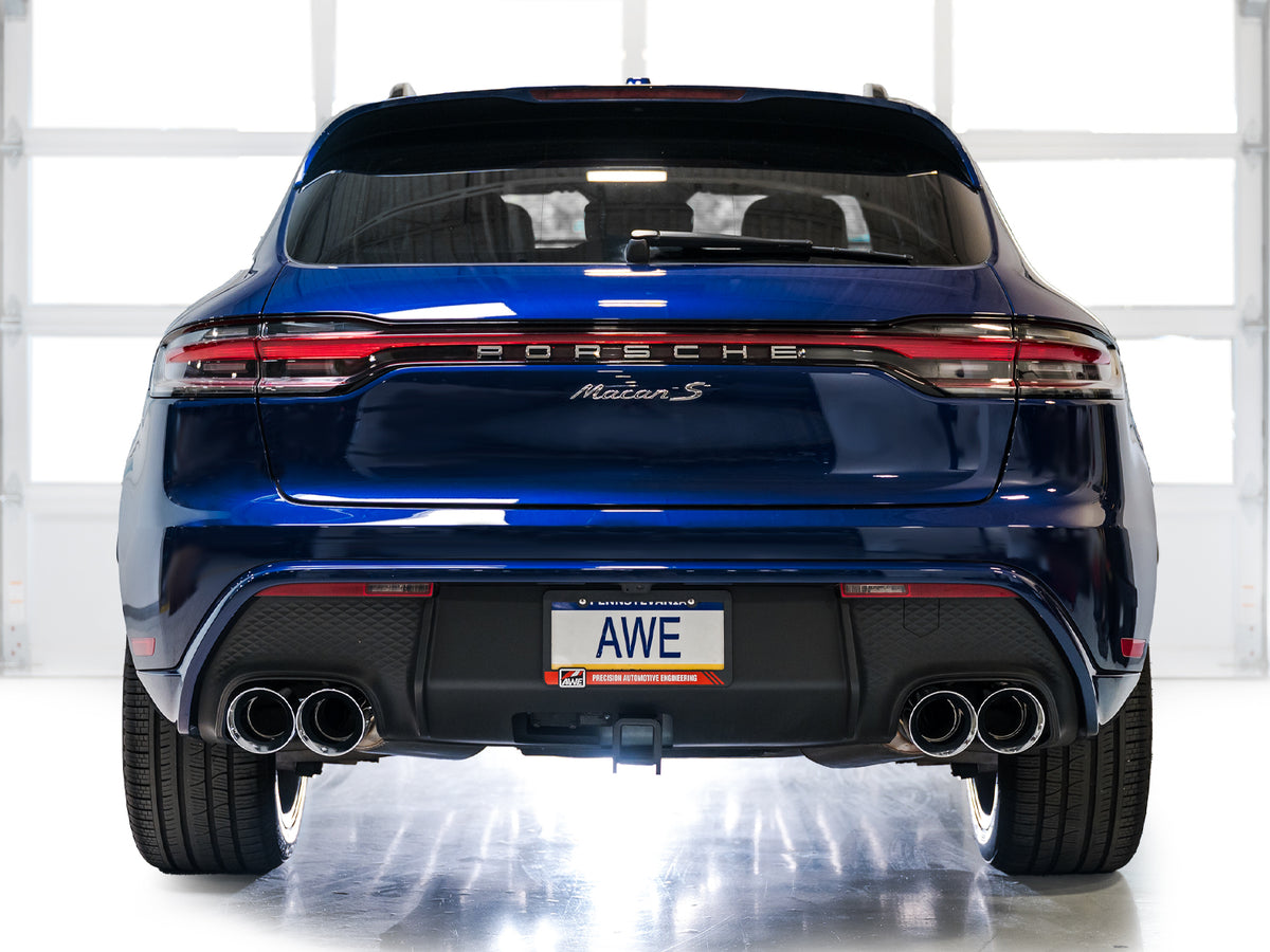 AWE Touring Edition Catback Exhaust for '22+ Porsche Macan 2.9TT - Chrome Silver Tips