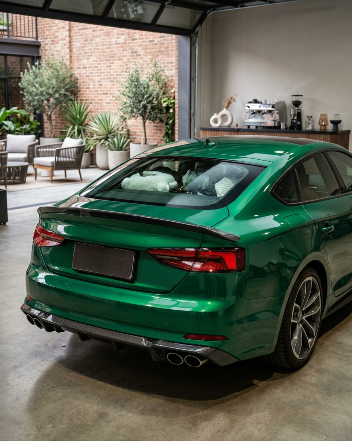 2017–2019 Audi A5 S-Line / S5 B9 Sportback 3-Piece Rear Trunk Spoiler – Carbon Fiber