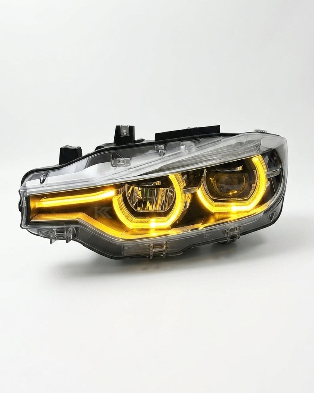 BMW 3 Series F30 LED Headlight Assembly with Triple-Color DRL (Amber / White / Yellow) & High / Low Beam 2012 - 2018