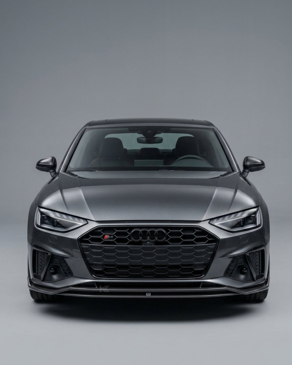 2020–2021 Audi A4 S-Line / S4 B9 Sedan 2-Piece Front Bumper Splitter – Carbon Fiber