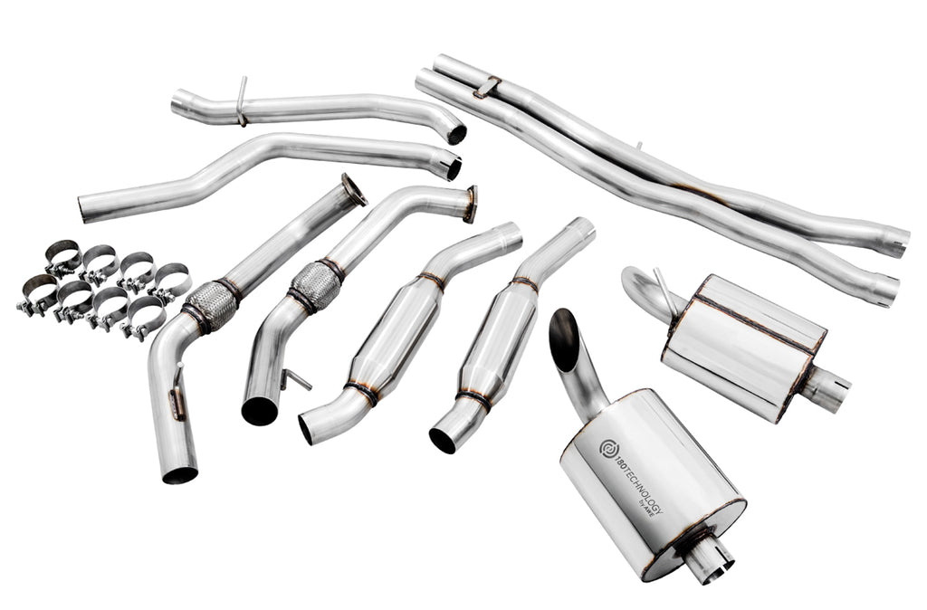 AWE Touring Edition Exhaust for Audi B9 SQ5 - Resonated - Uses OE Tips