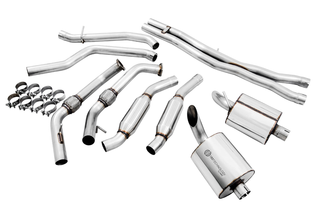 AWE Touring Edition Exhaust for Audi B9 SQ5 - Resonated - Uses OE Tips