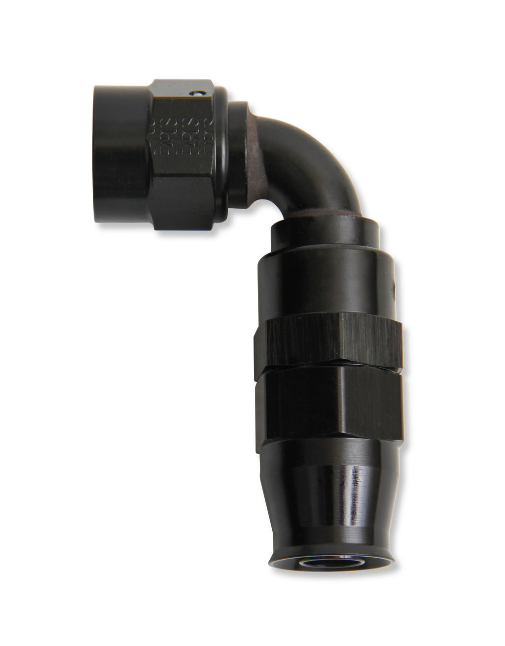 -8 AN Twist-on (Dynamic Swivel) 90 Degree Bent Tube Hose-End