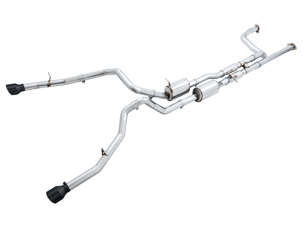 AWE 0FG Catback Exhaust for RAM TRX - 5" Diamond Black Tips