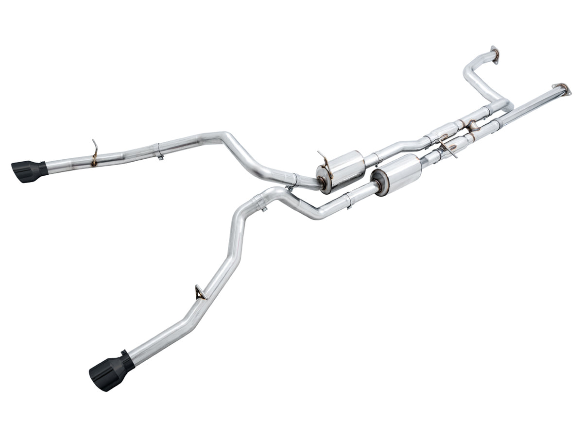 AWE 0FG Catback Exhaust for RAM TRX - 5" Diamond Black Tips