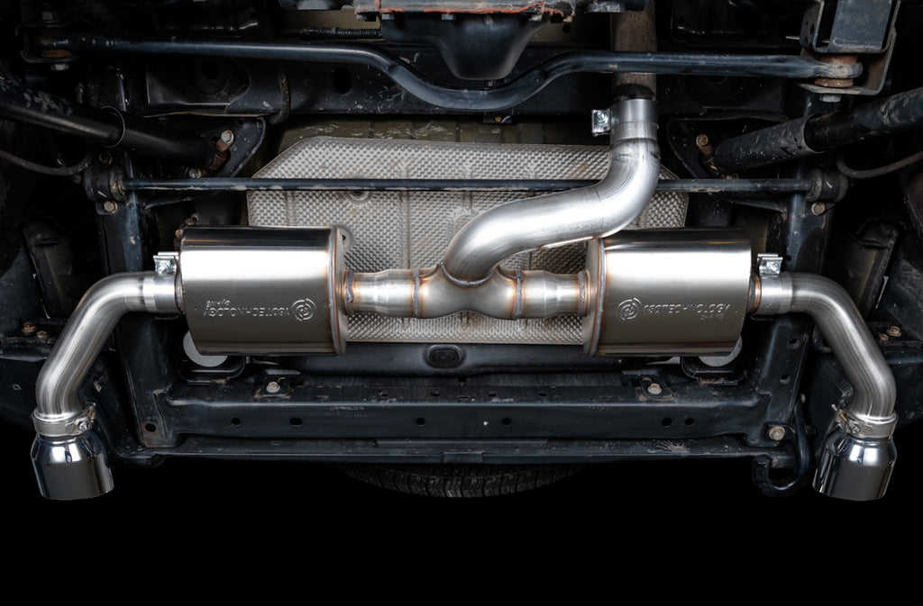 AWE Tread Edition Axleback Dual Exhaust for Jeep JK/JKU 3.6L - Chrome Silver Tips