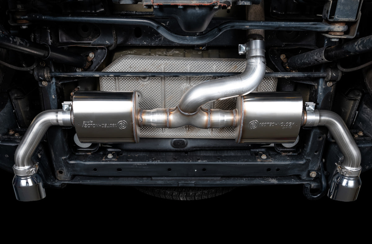 AWE Tread Edition Axleback Dual Exhaust for Jeep JK/JKU 3.6L - Chrome Silver Tips